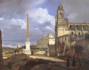 Francois-Marius Granet The Church of Trinita dei Monti in Rome (mk05) Spain oil painting reproduction